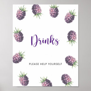 Póster Moras - Bebidas sírvete tú mismo 