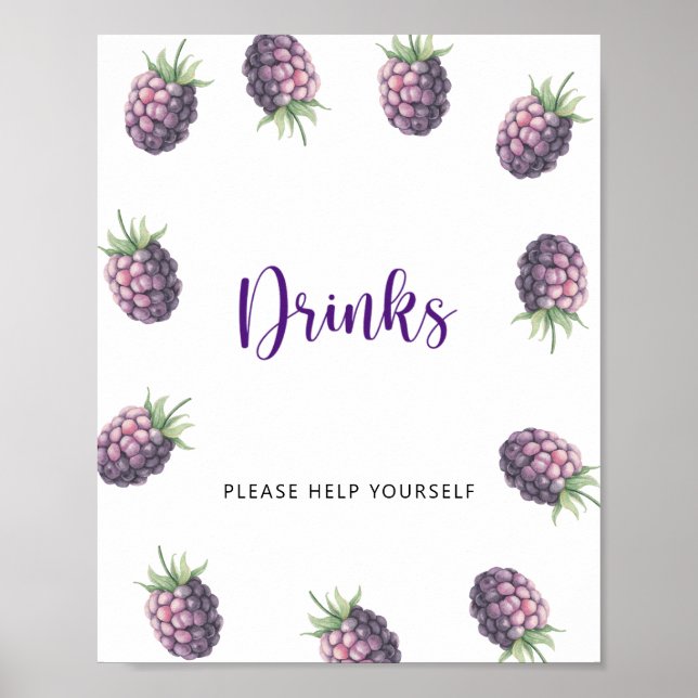 Póster Moras - Bebidas sírvete tú mismo  (Frente)