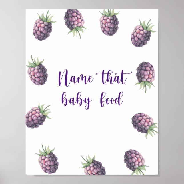Póster Moras - ponle nombre a esa comida para bebé (Frente)