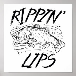 Póster Mordaza de pesca de los labios de rippin