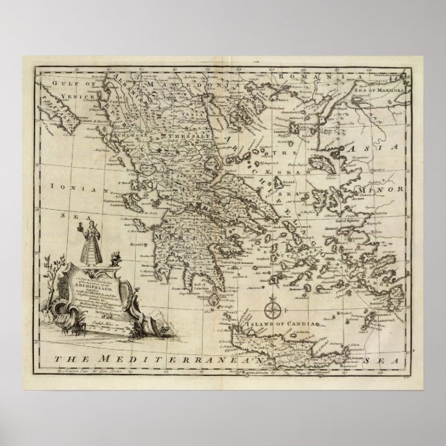 Póster Morea, Grecia (Frente)
