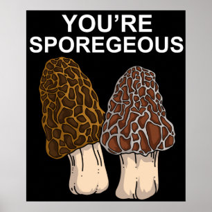 Póster Morel Mushroom Gift Mens Morel Mushroom Hunter