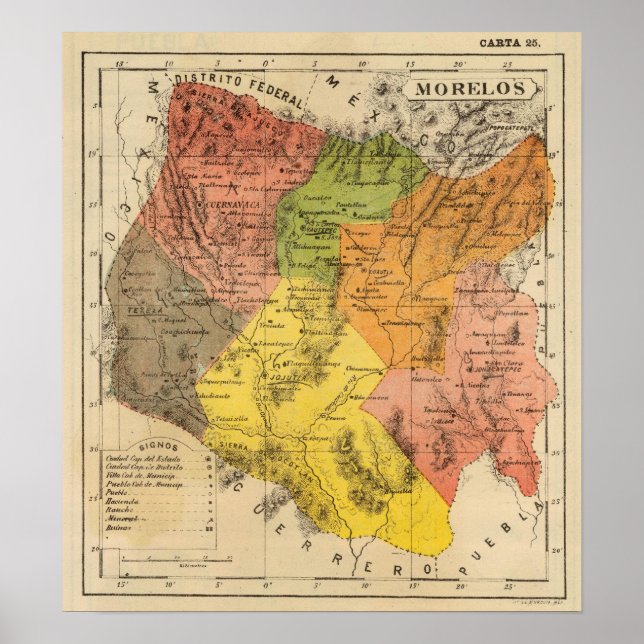 Póster Morelos, Mexico (Frente)