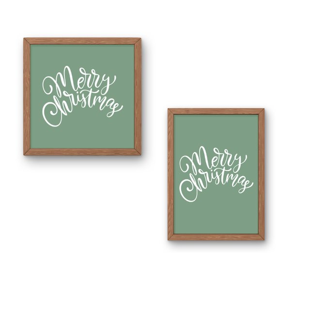 Póster Morerry Christmas Script green (Subido por el creador)