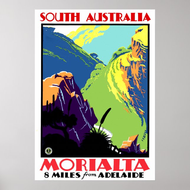 Póster Morialta, a 8 millas de Adelaida, Australia Meridi (Frente)