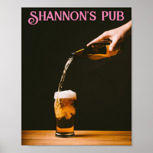 Póster ¡MORIR! Poster Pub She-Shed - Añadir nombre