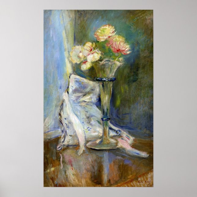 Póster Morisot - Anémonas Rosas (Frente)