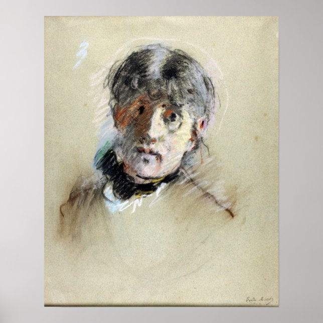 Póster Morisot - autorretrato 1885 (Frente)