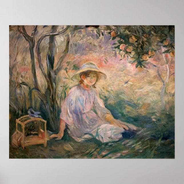 Póster Morisot - Bajo El Árbol Naranja 1889 (Frente)