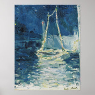 Póster Morisot - Barco iluminado 1889