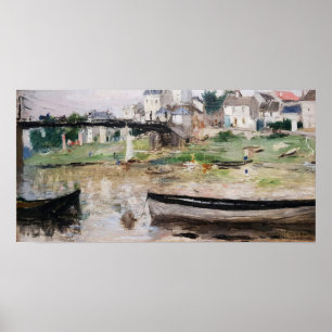 Póster Morisot - Barcos En El Sena 1880