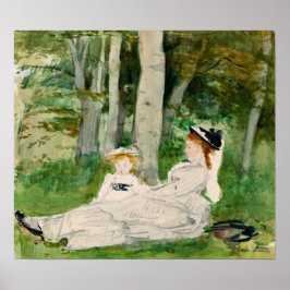 Póster Morisot - Borde del bosque (Edma y Jeanne) 1872