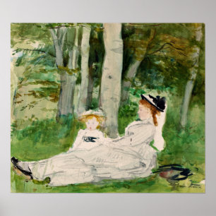 Póster Morisot - Borde Del Bosque (Edma Y Jeanne) 1872