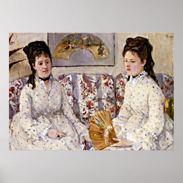 Póster Morisot: Dos hermanas en un sofá (Frente)