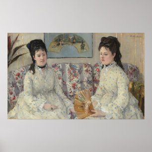 Póster Morisot - Dos Hermanas En Un Sofá En 1869