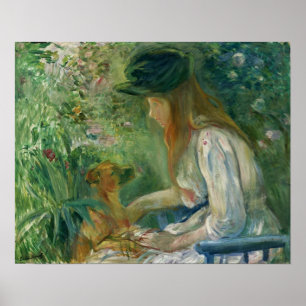 Póster Morisot - Girl With Dog 1892