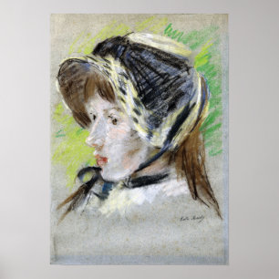 Póster Morisot - Jeanne Pontillon con la capelina 1884