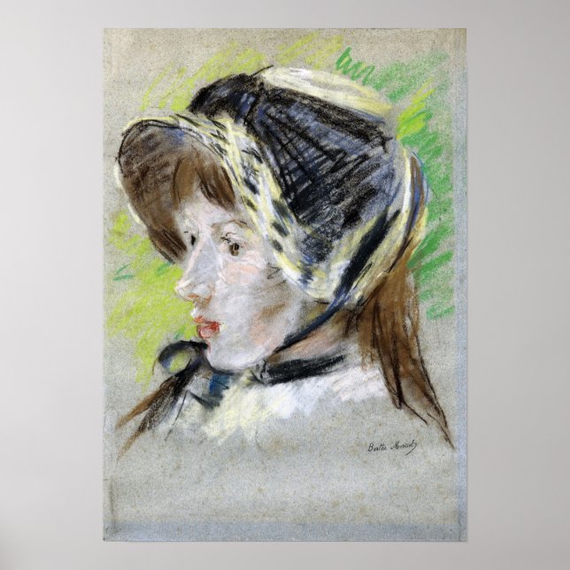 Póster Morisot - Jeanne Pontillon con la capelina 1884 (Frente)