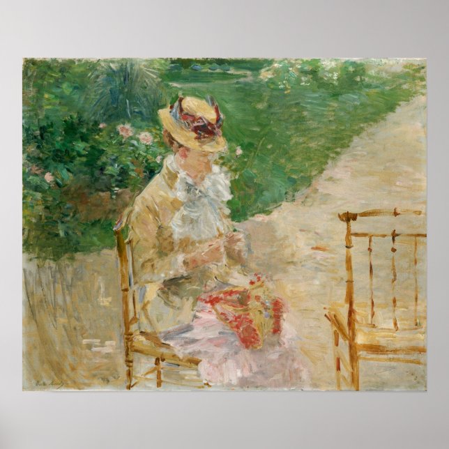 Póster Morisot - Joven Masticando En El Jardín 1883 (Frente)