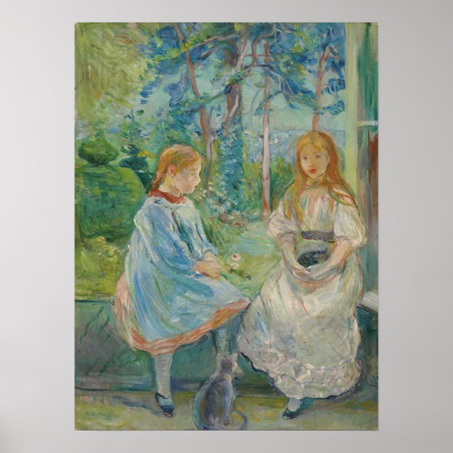Póster Morisot - Jóvenes Chicas Frente A La Ventana 1892 (Frente)