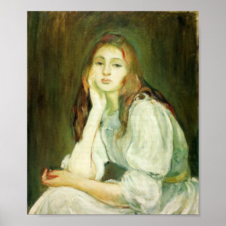 Póster morisot_julie_daydreaming_1894