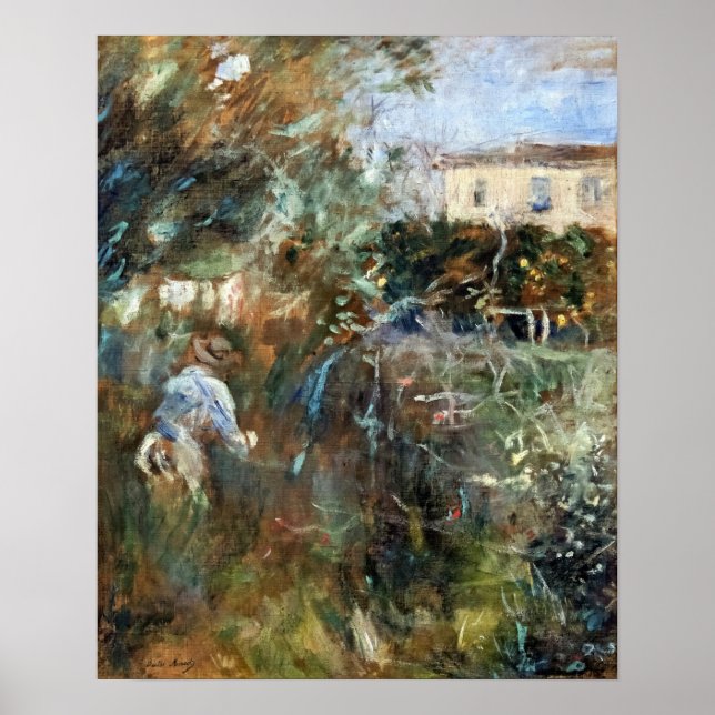 Póster Morisot - Mujer En El Jardín 1882 (Frente)