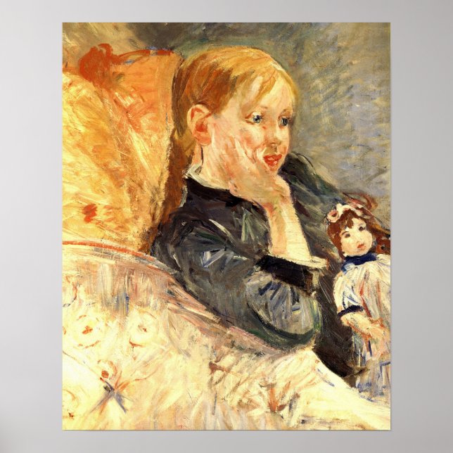 Póster Morisot - Niñita con muñeca 1886 (Frente)
