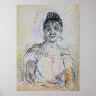 Póster Morisot - Paule Gobillard con vestido de gala 1887