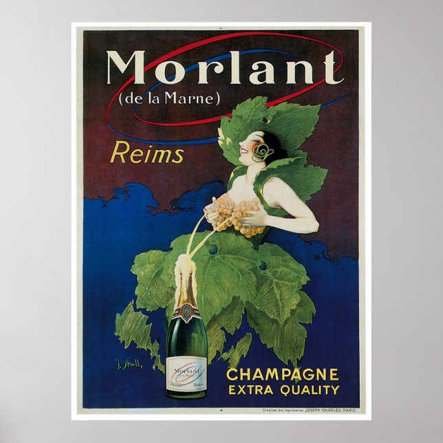 Póster Morlant Champagne Poster de publicidad (Frente)