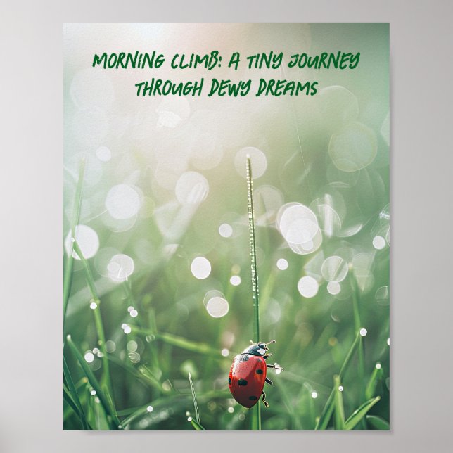 Póster Morning Dew Ladybug: El pequeño mujeriego de la na (Frente)