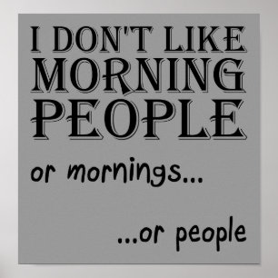 Póster Morning People Poster