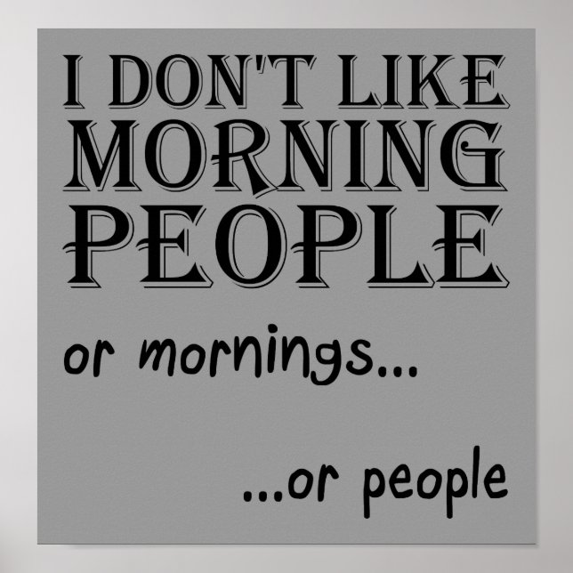 Póster Morning People Poster (Frente)