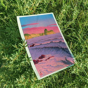 Póster Morning-Sea-at-Shiribeshi-by-Kawase-Hasui