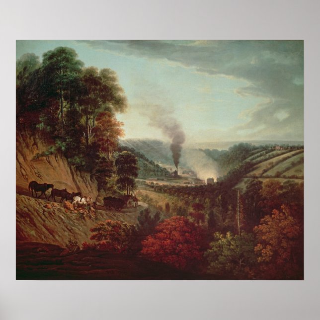 Póster Morning view of Coalbrookdale, 1777 (Frente)