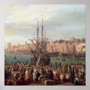 Póster Morning View of the Inner Port of Marseille
