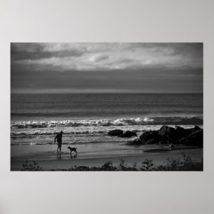 Póster Morning Walk On The Beach fine art print