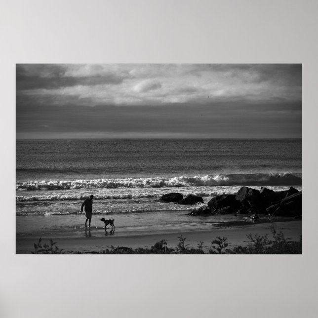Póster Morning Walk On The Beach fine art print (Frente)