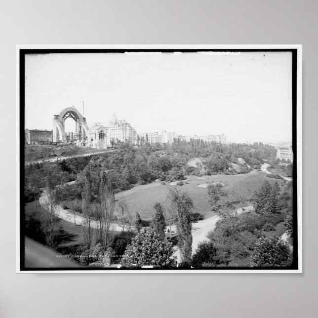 Póster Morningside Park, New York c1904, Vintage (Frente)