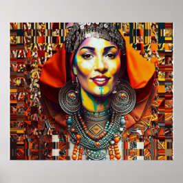 Póster Moroccan Amazigh Beauty V3