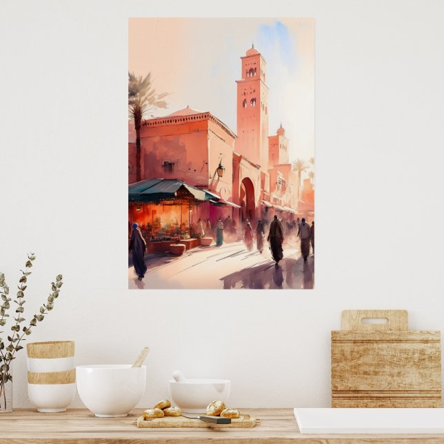 Póster Moroccan house poster (Cocina)