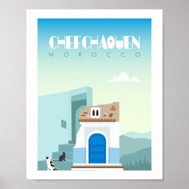 Póster Morocco de Chefchaouen (Frente)