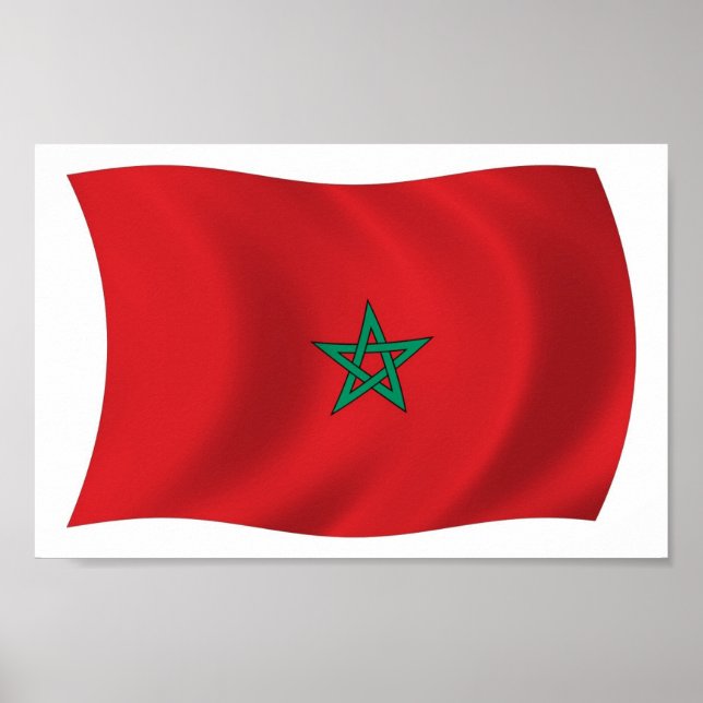 Póster Morocco Flag Poster Print (Frente)