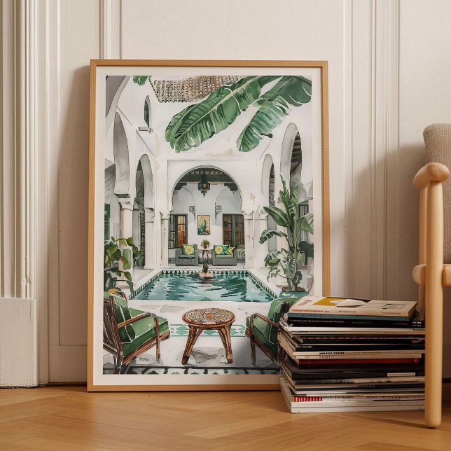 Póster Morocco Print Morocco Illustration Moroccan Riad  (Subido por el creador)