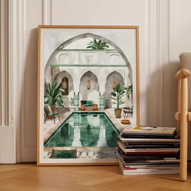 Póster Morocco Print Morocco Illustration Moroccan Riad  (Subido por el creador)