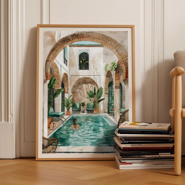 Póster Morocco Print Morocco Illustration Moroccan Riad  (Subido por el creador)
