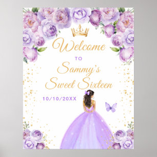 Póster Morple Brunette Princess Dulce Dieciséis Bienvenid