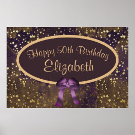 Póster Morple Gold Stardust 50 cumpleaños