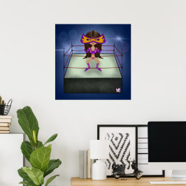 Póster Morple Lightning brunette luchadora