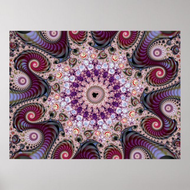 Póster Morple Mandelbrot Fractal (Frente)