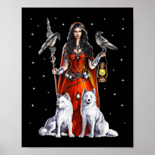 Póster Morrigan Goddess Mithología Celta Pagan Deity Of W